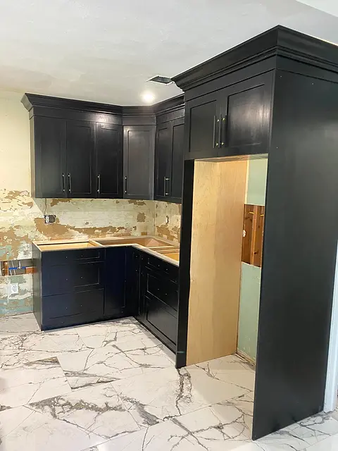 Black kitchen going in