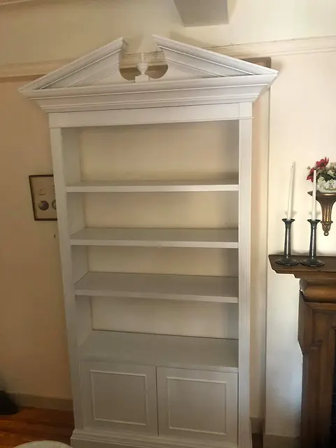 Bookcase with classic pediment