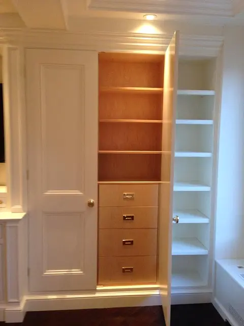 Built-in with lit oak interior