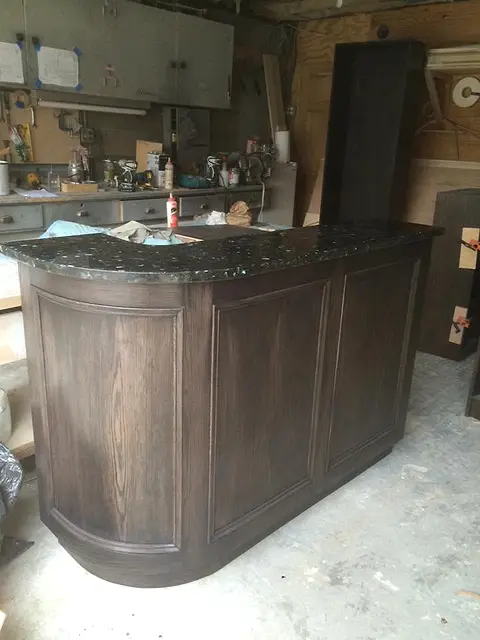 Curved bar in progress