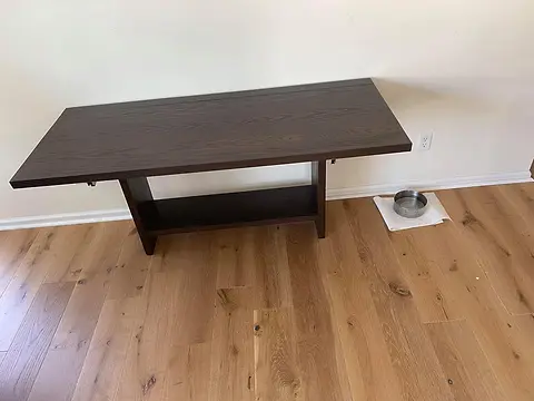 Dark wood table