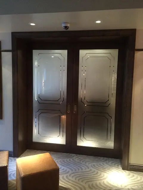 Double doors and casing