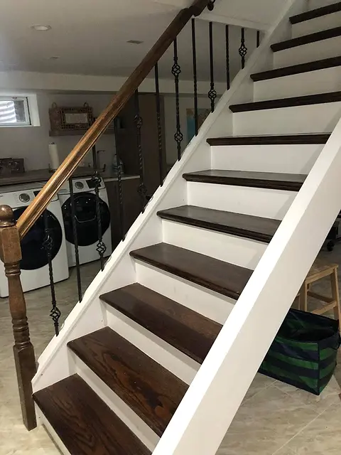 Stairs with dark treads