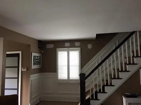 Wainscoting by the stairs