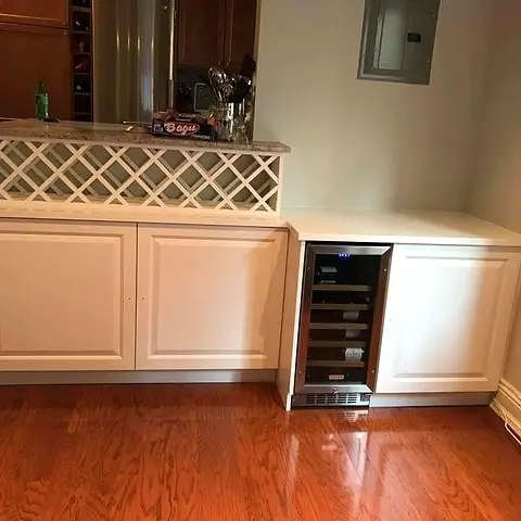 Wine rack and beverage fridge